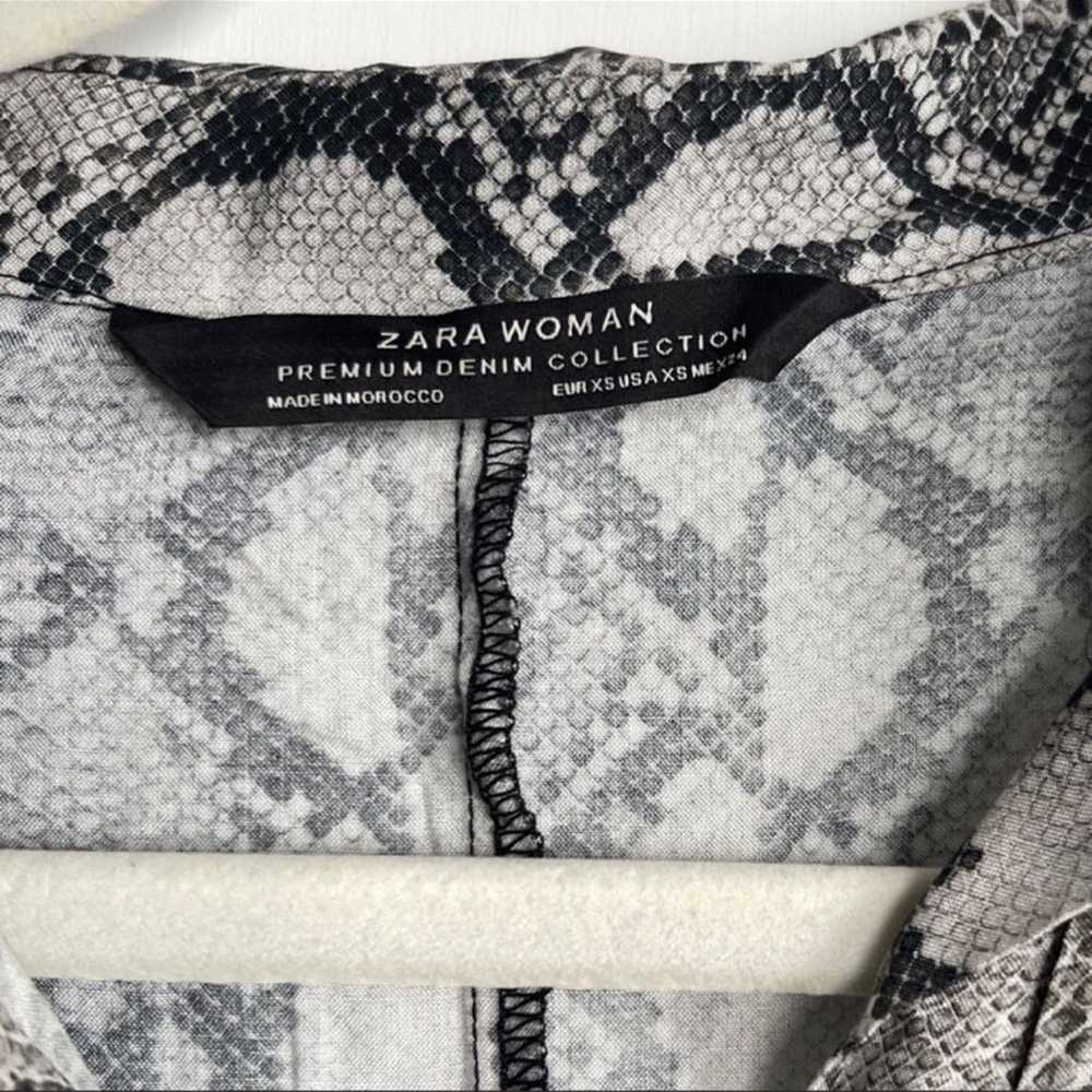 Zara Snakeskin Animal Print Maxi Dress Gray Size … - image 6