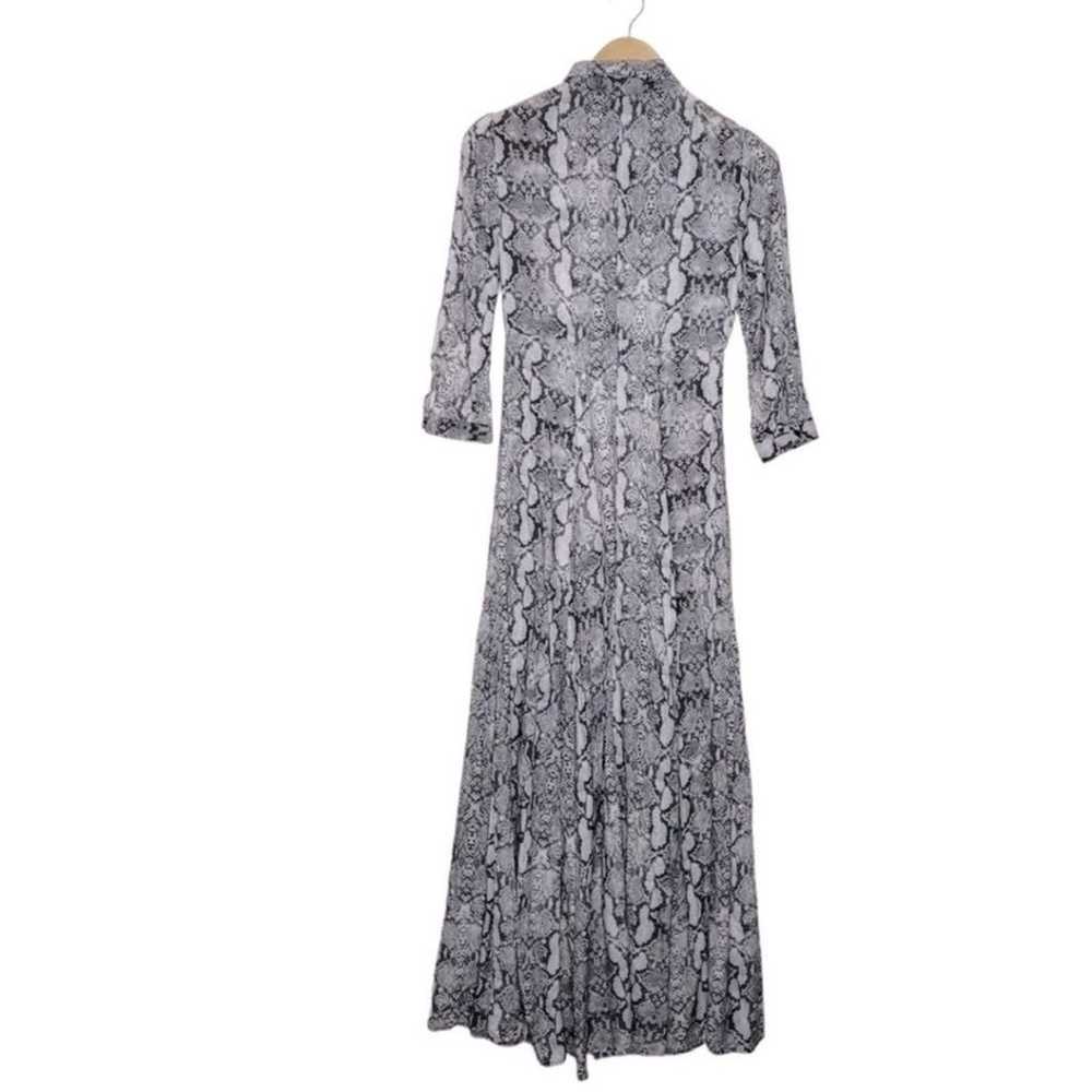 Zara Snakeskin Animal Print Maxi Dress Gray Size … - image 8