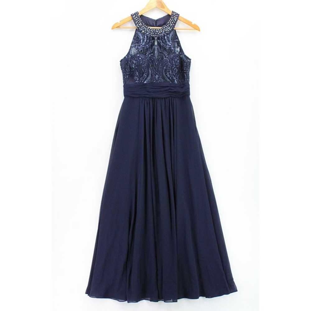 Eliza J Maxi Dress Womens Navy Blue Sleeveless Se… - image 1