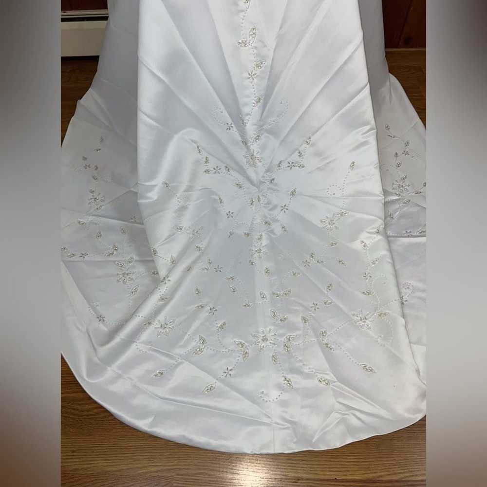 Pretty New Alfred Angelo Beaded Satin Wedding Gow… - image 3