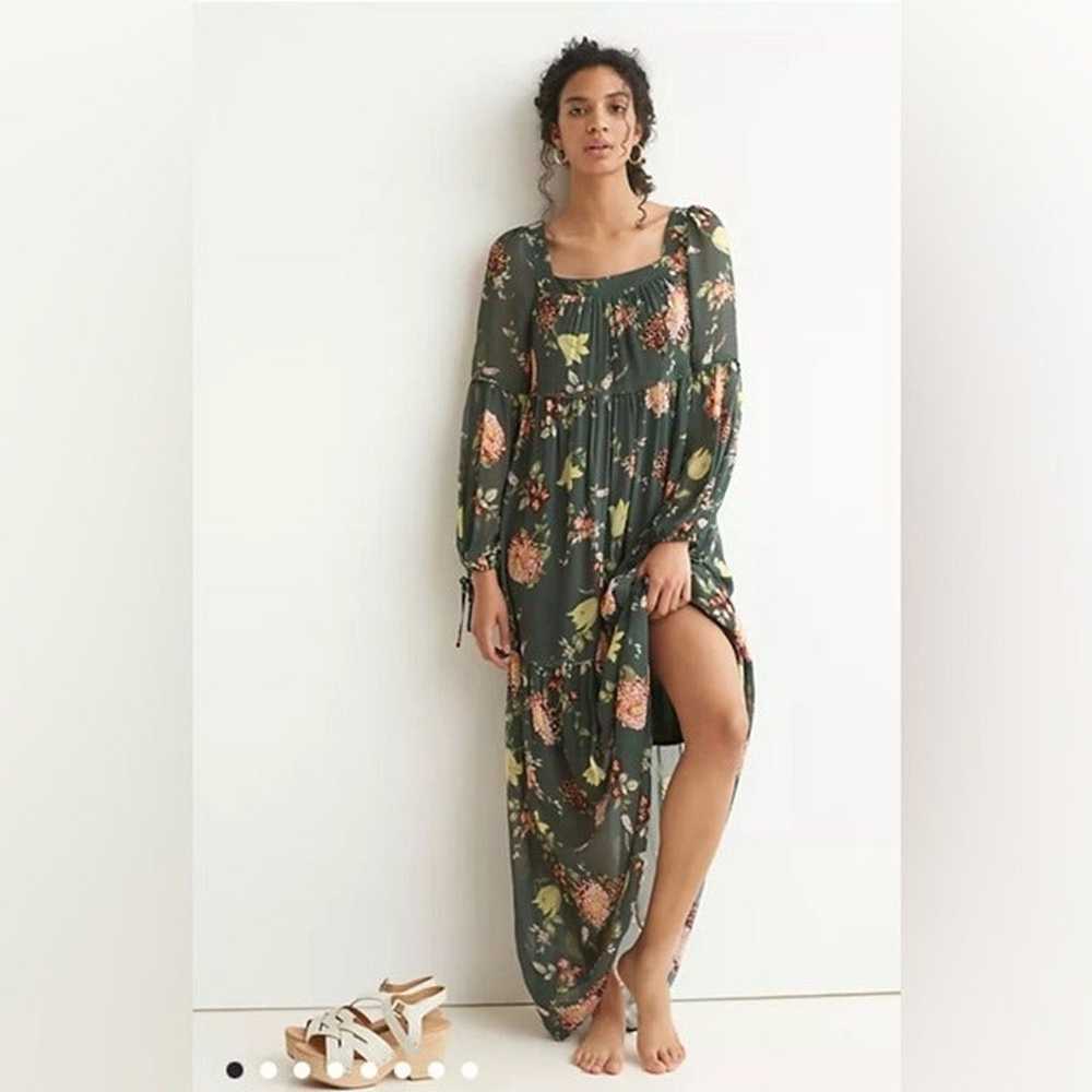Anthropologie Floral Evelin Maxi Dress Size Medium - image 1