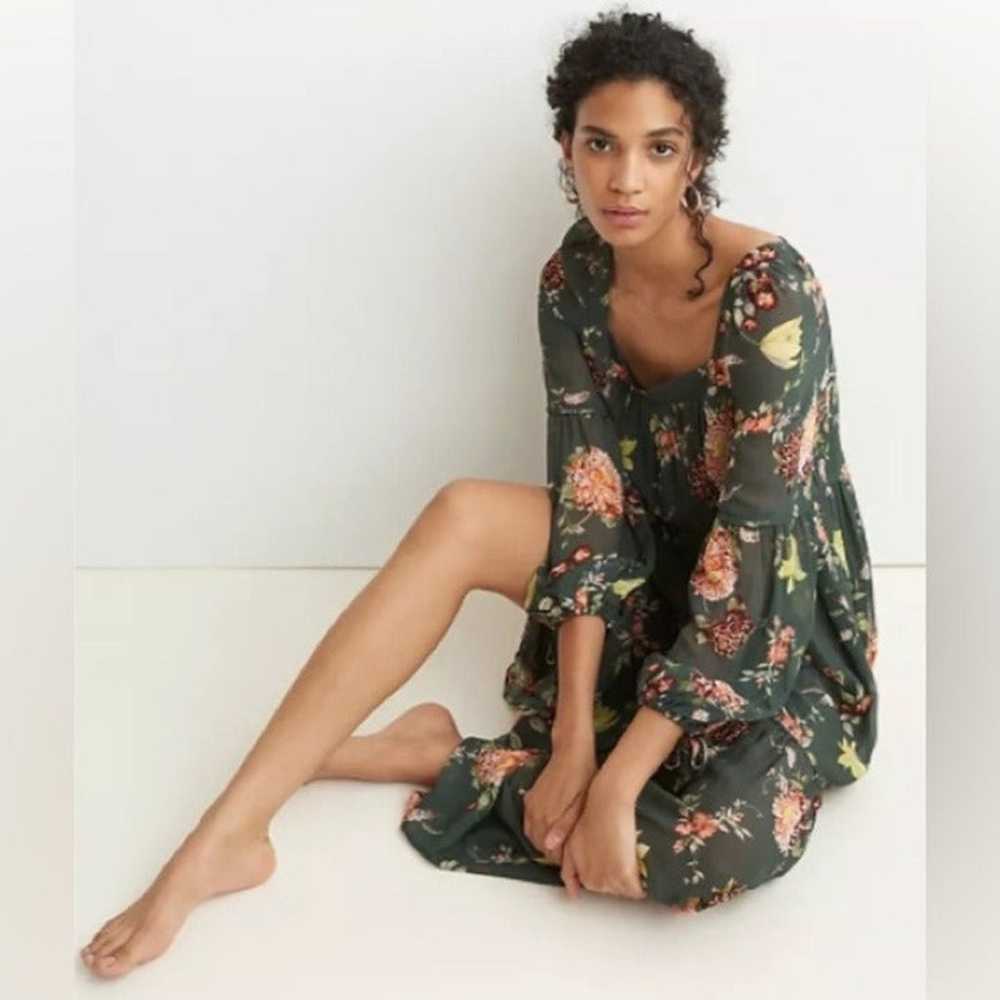 Anthropologie Floral Evelin Maxi Dress Size Medium - image 2