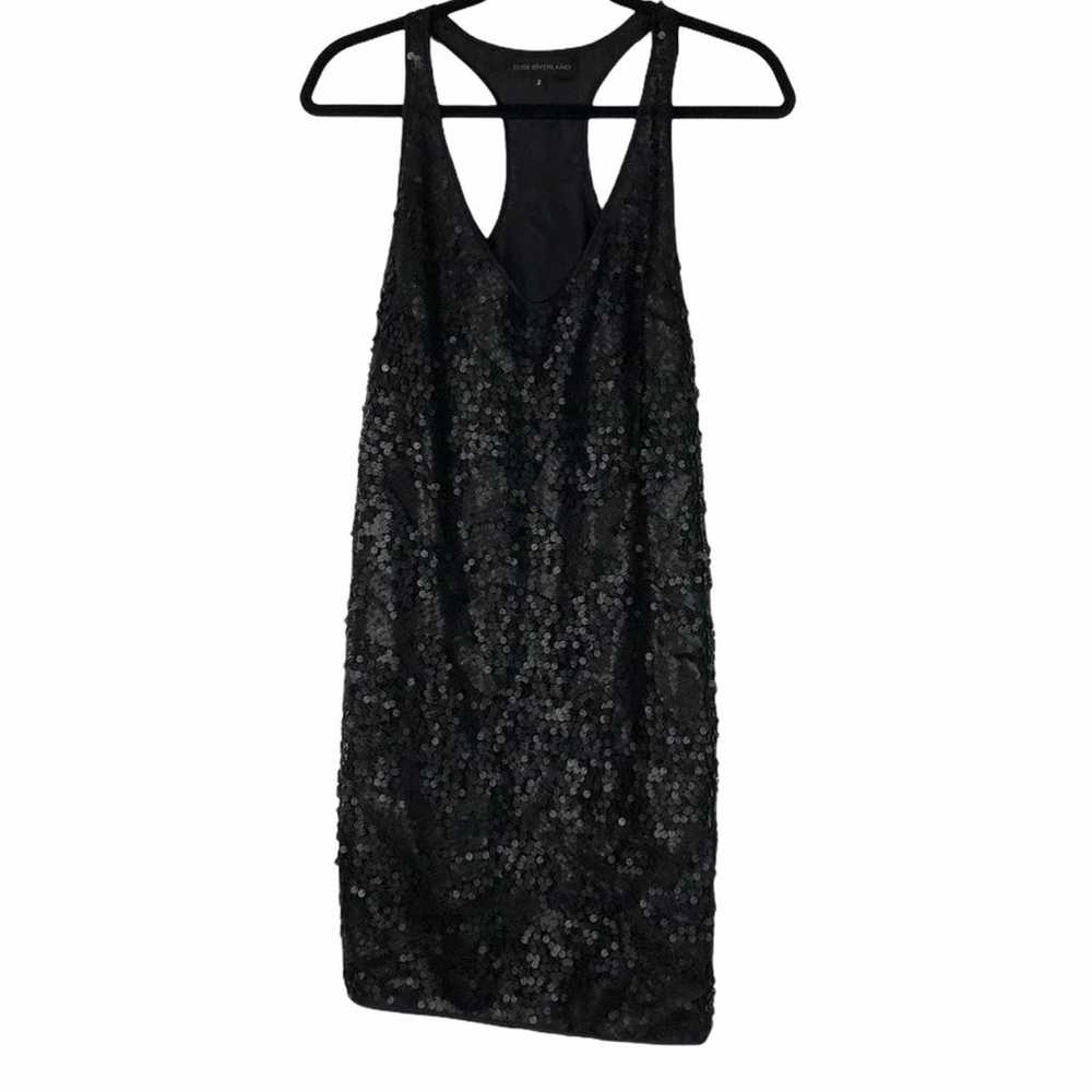 ELISE OVERLAND Black Sequin Mini Dress 2 - image 1