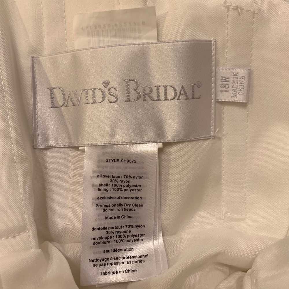 David’s Bridal ivory lace halter wedding dress - image 5
