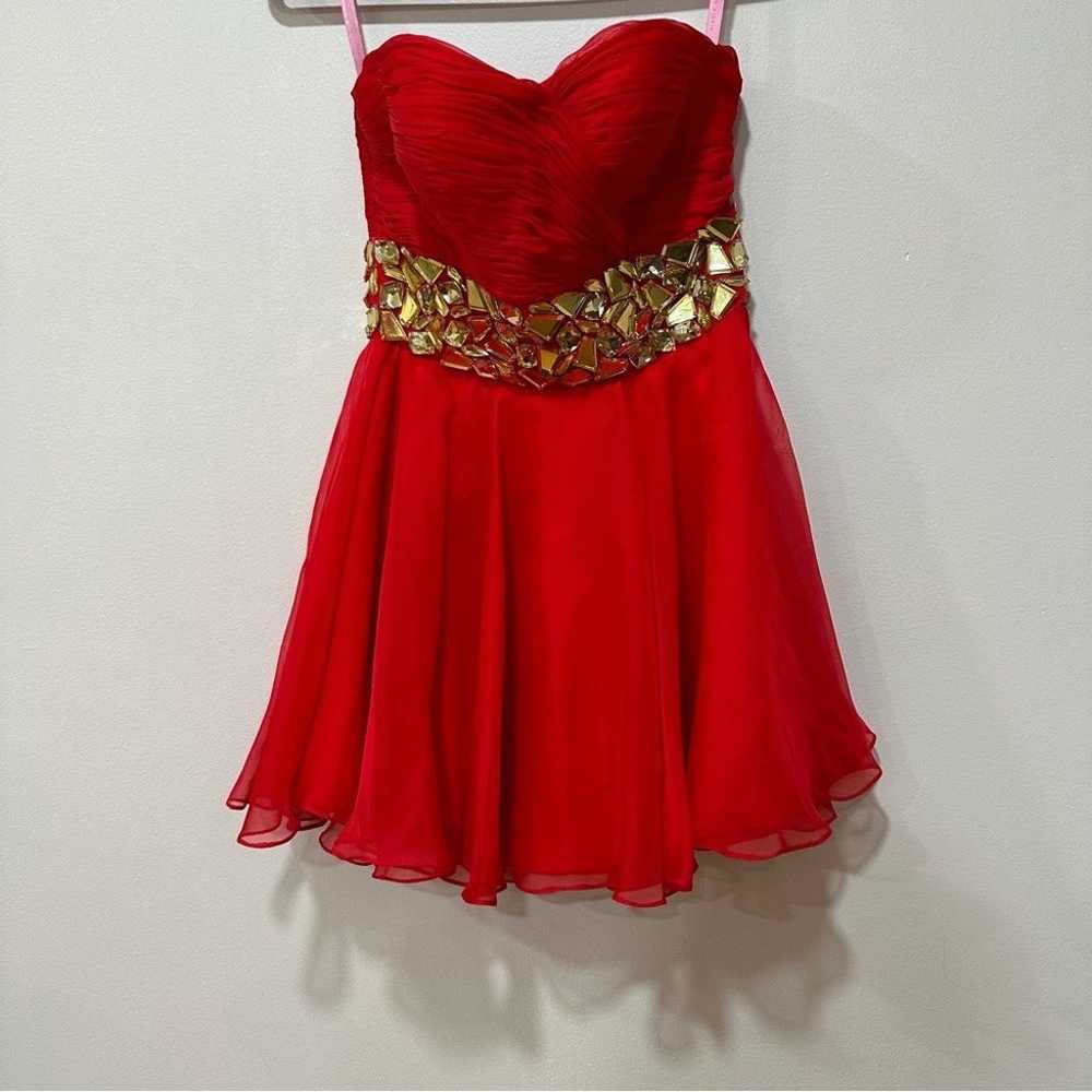Blush prom red mini dress 4 - image 3
