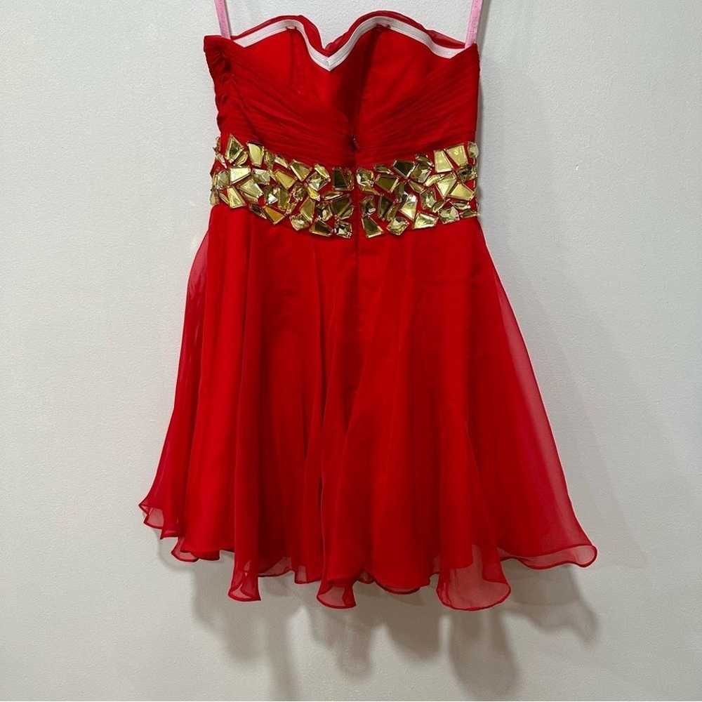 Blush prom red mini dress 4 - image 4