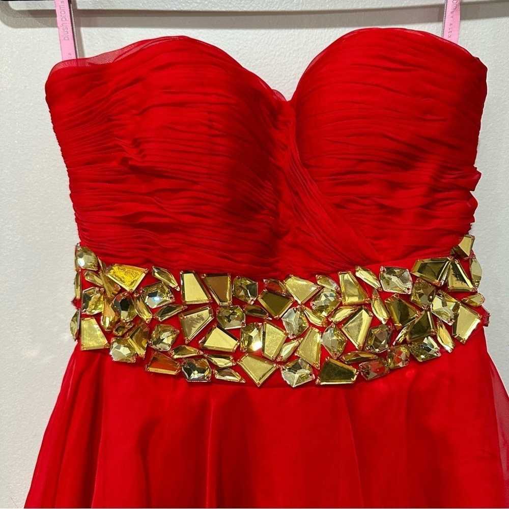 Blush prom red mini dress 4 - image 6