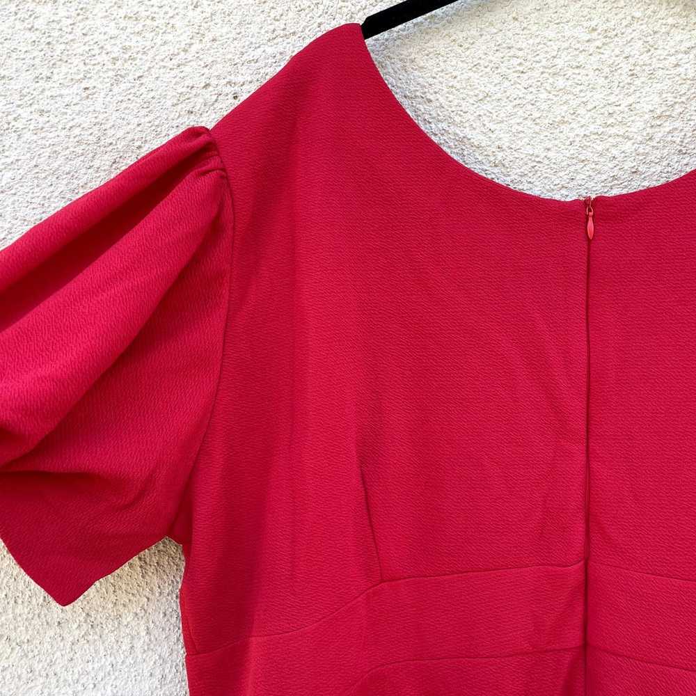 NEW Ivy City Co Charlie Midi Dress Red Puff Sleev… - image 5