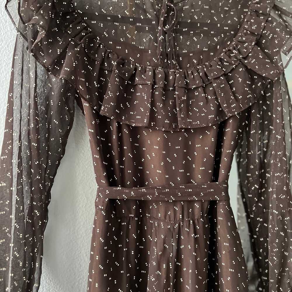 Vintage Lucie Linden midi chiffon dress - image 3