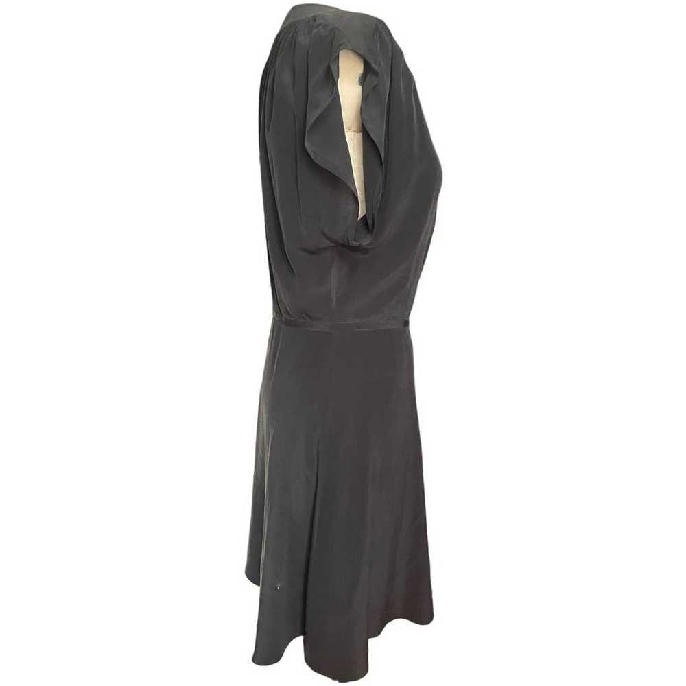 Equipment Femme Danette 100% Silk Black Short Eve… - image 4