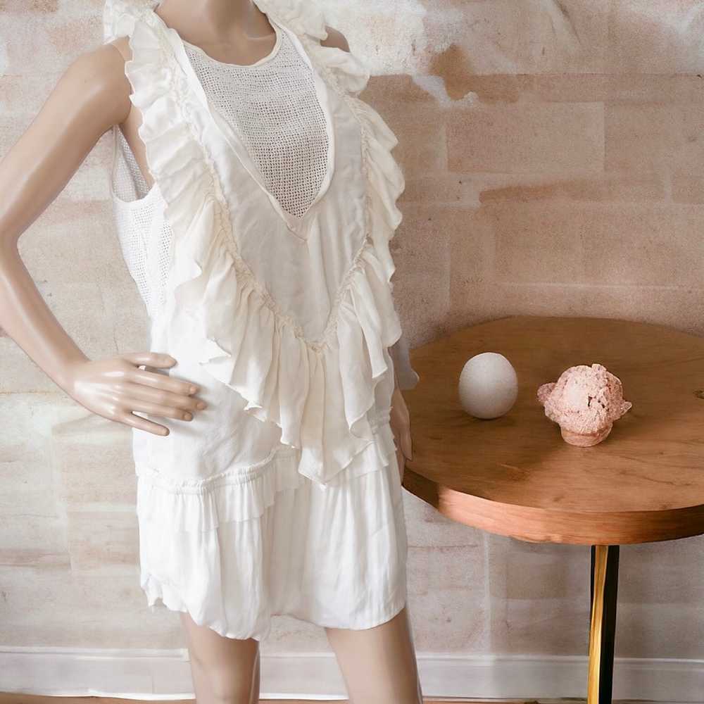 Isabel Marant Midi Dress White Ruffle Women’s Siz… - image 1