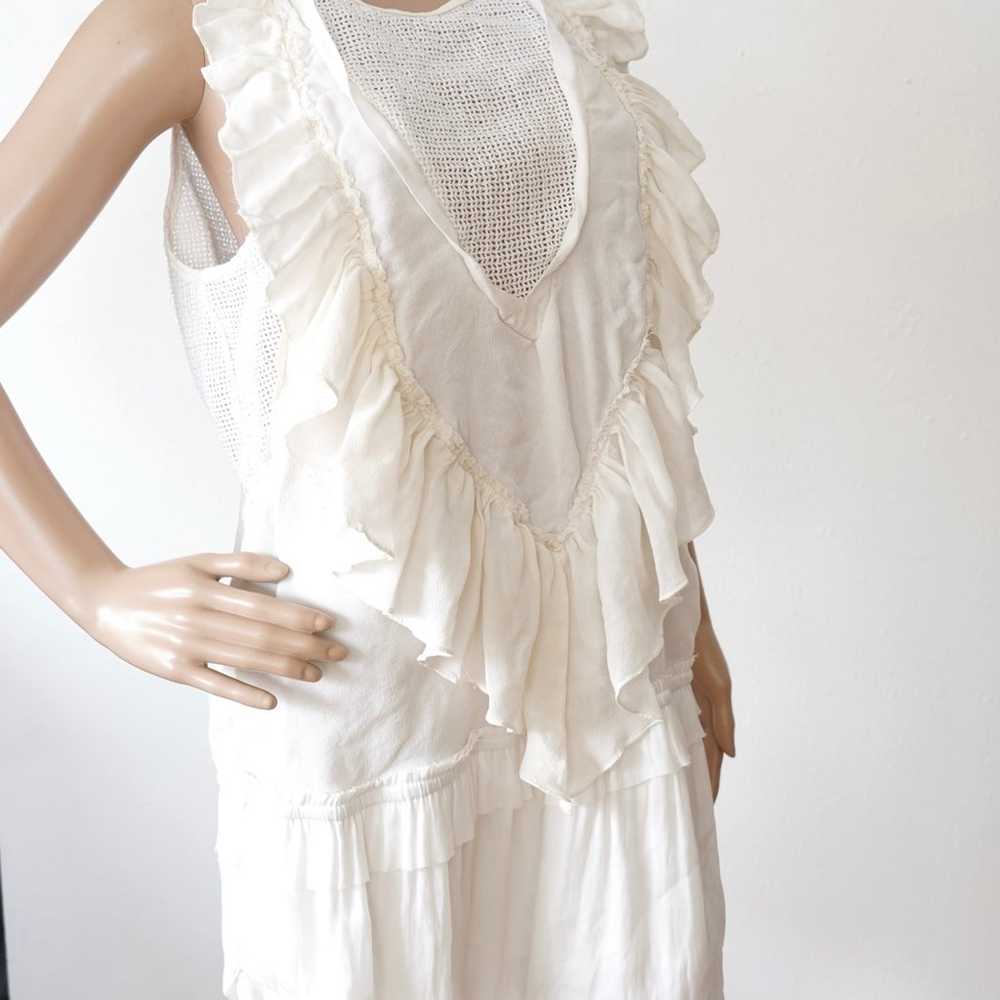 Isabel Marant Midi Dress White Ruffle Women’s Siz… - image 4