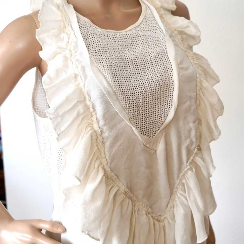Isabel Marant Midi Dress White Ruffle Women’s Siz… - image 5