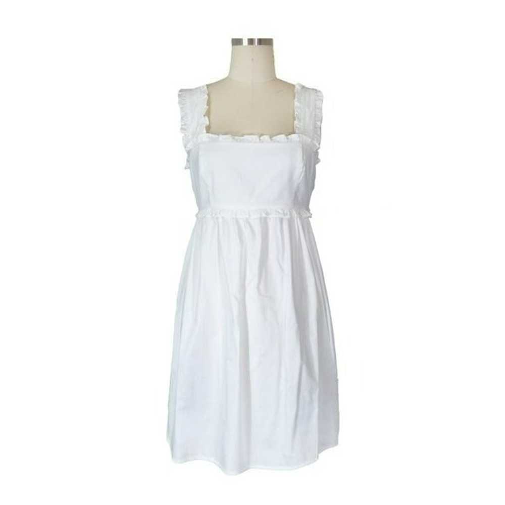 Reformation Liah Poplin Ruffle Dress White Sz XSm… - image 3