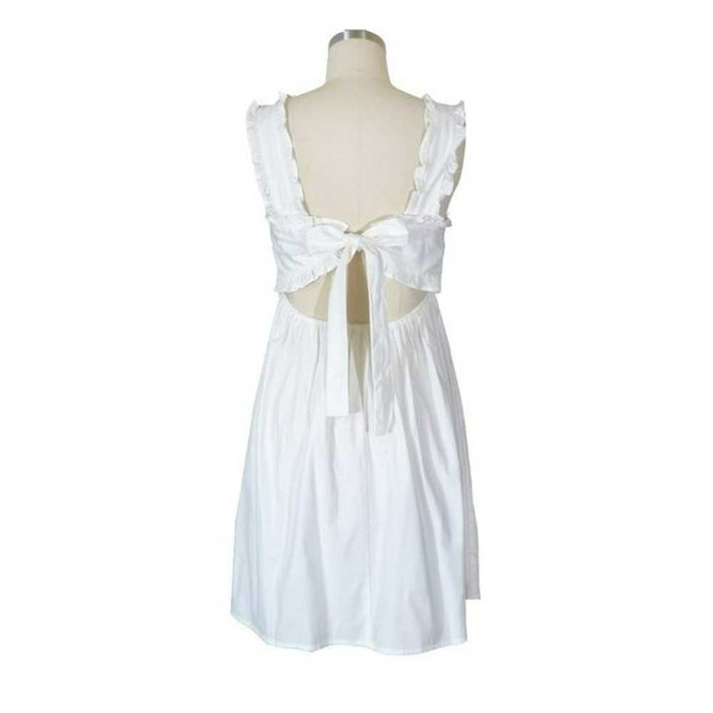 Reformation Liah Poplin Ruffle Dress White Sz XSm… - image 4