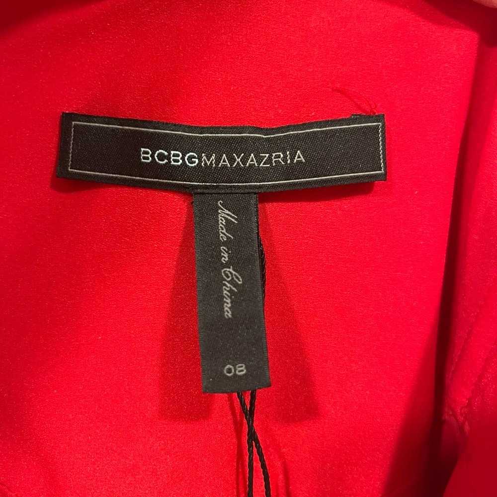 BCBG MAX AZRIA Red Crepe Gown sz 8 - image 8