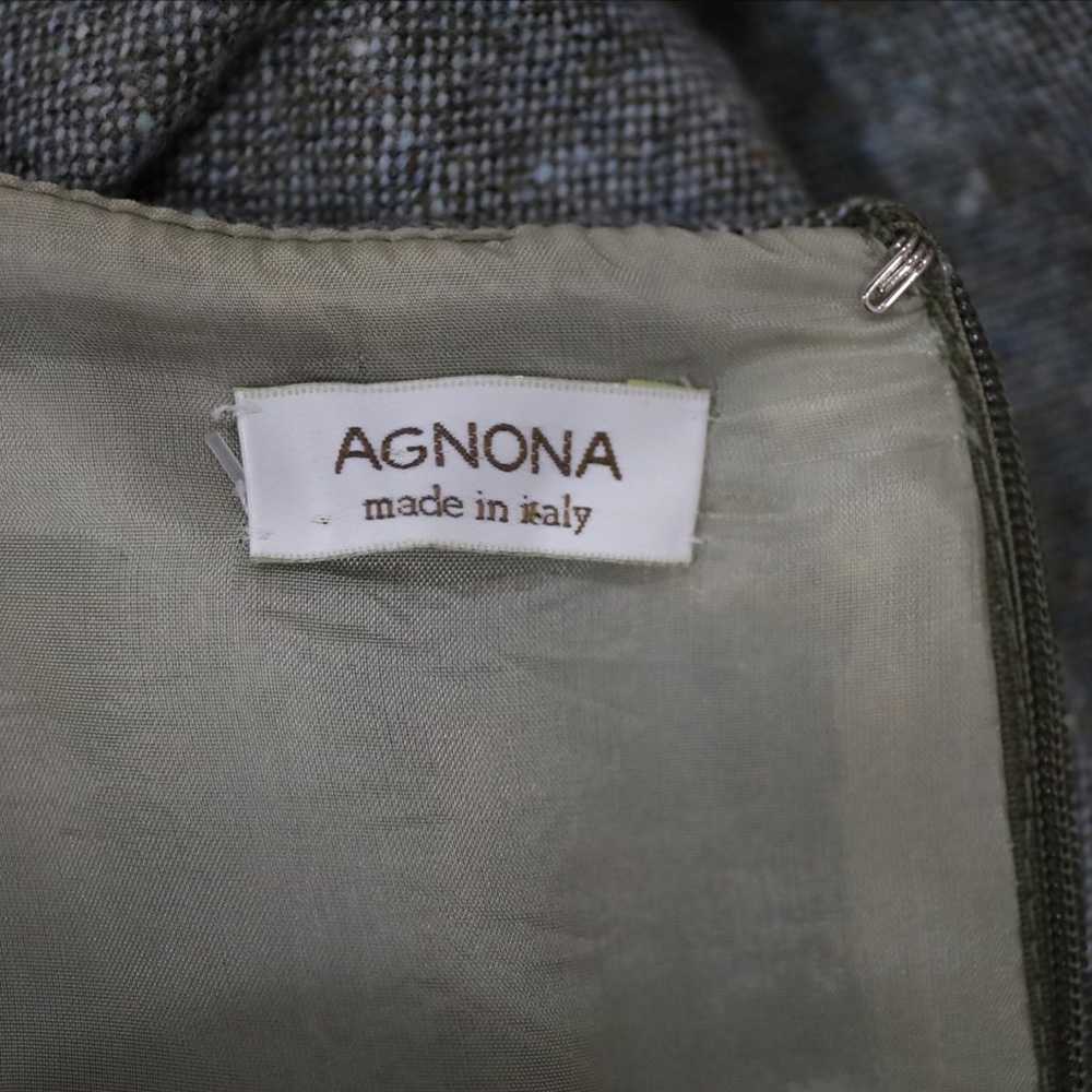 Agnona Dress Wool Zip Back Italy Stretch Belt - image 6