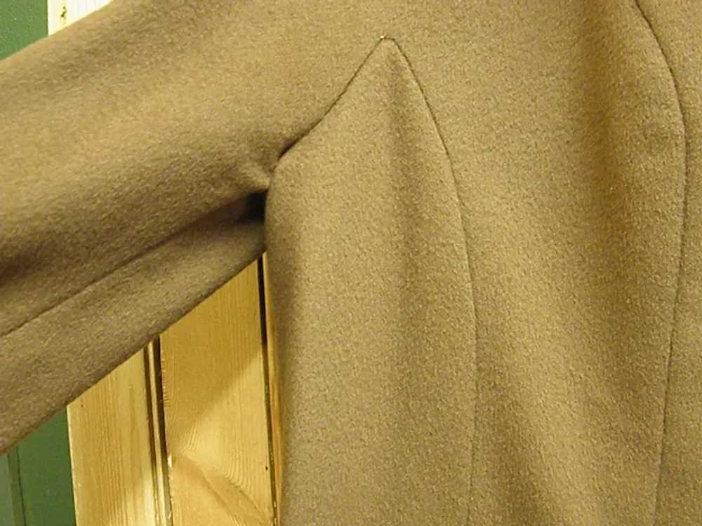 Well-Tailored 1950s Wool Raglan Coat with Mink Co… - image 10