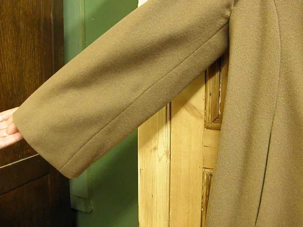 Well-Tailored 1950s Wool Raglan Coat with Mink Co… - image 11