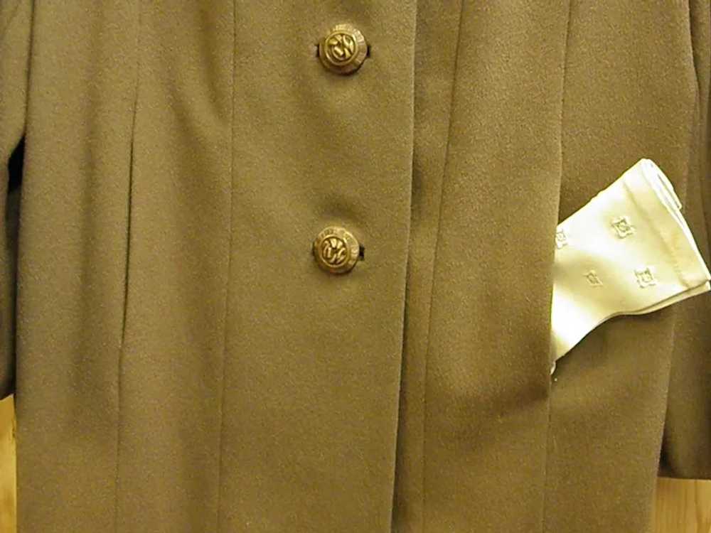 Well-Tailored 1950s Wool Raglan Coat with Mink Co… - image 9