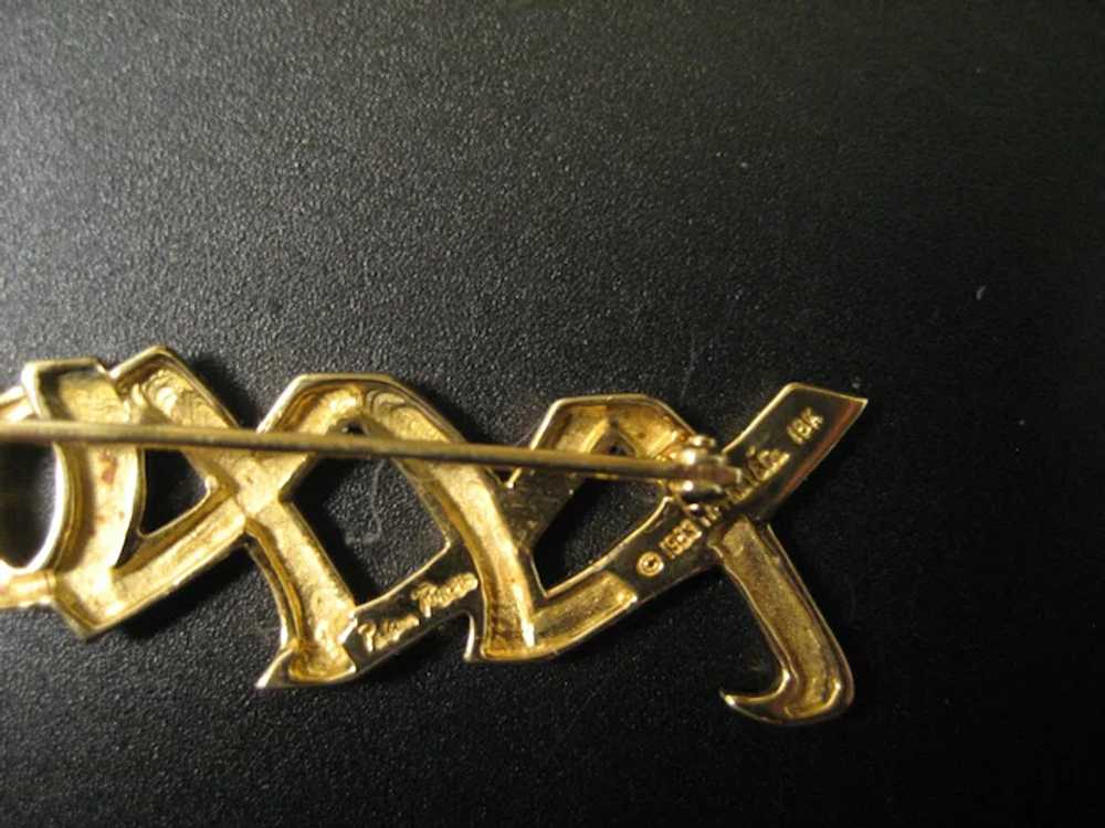 Tiffany & Co 18K Yellow Gold Paloma Picasso Brooch - image 4