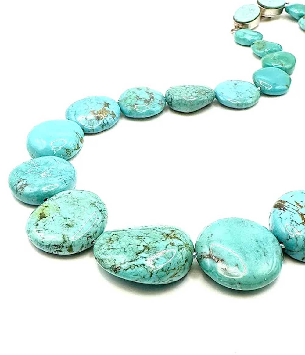 Genuine Turquoise and Sterling Silver Necklace - image 4