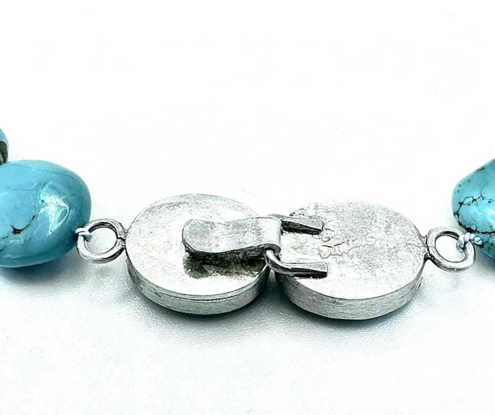Genuine Turquoise and Sterling Silver Necklace - image 5