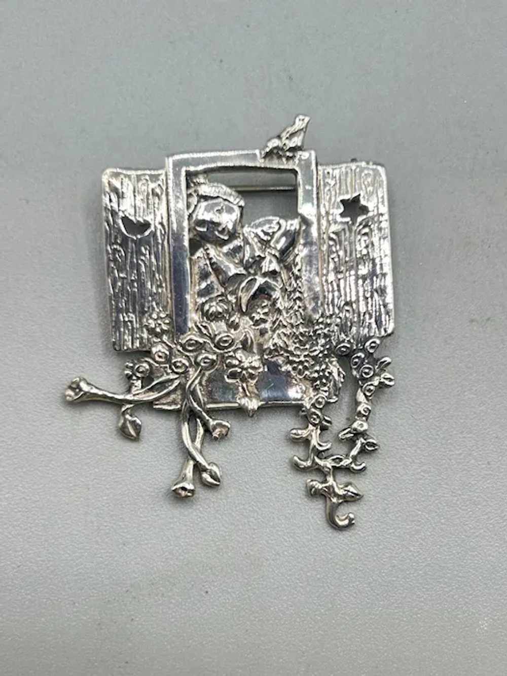 Meink 925 Signed Handcrafted Sterling Silver Pin … - image 3