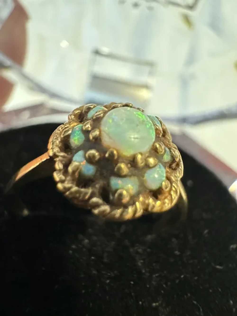 Antique Victorian Gold and Opal 10k Gold RING - image 2