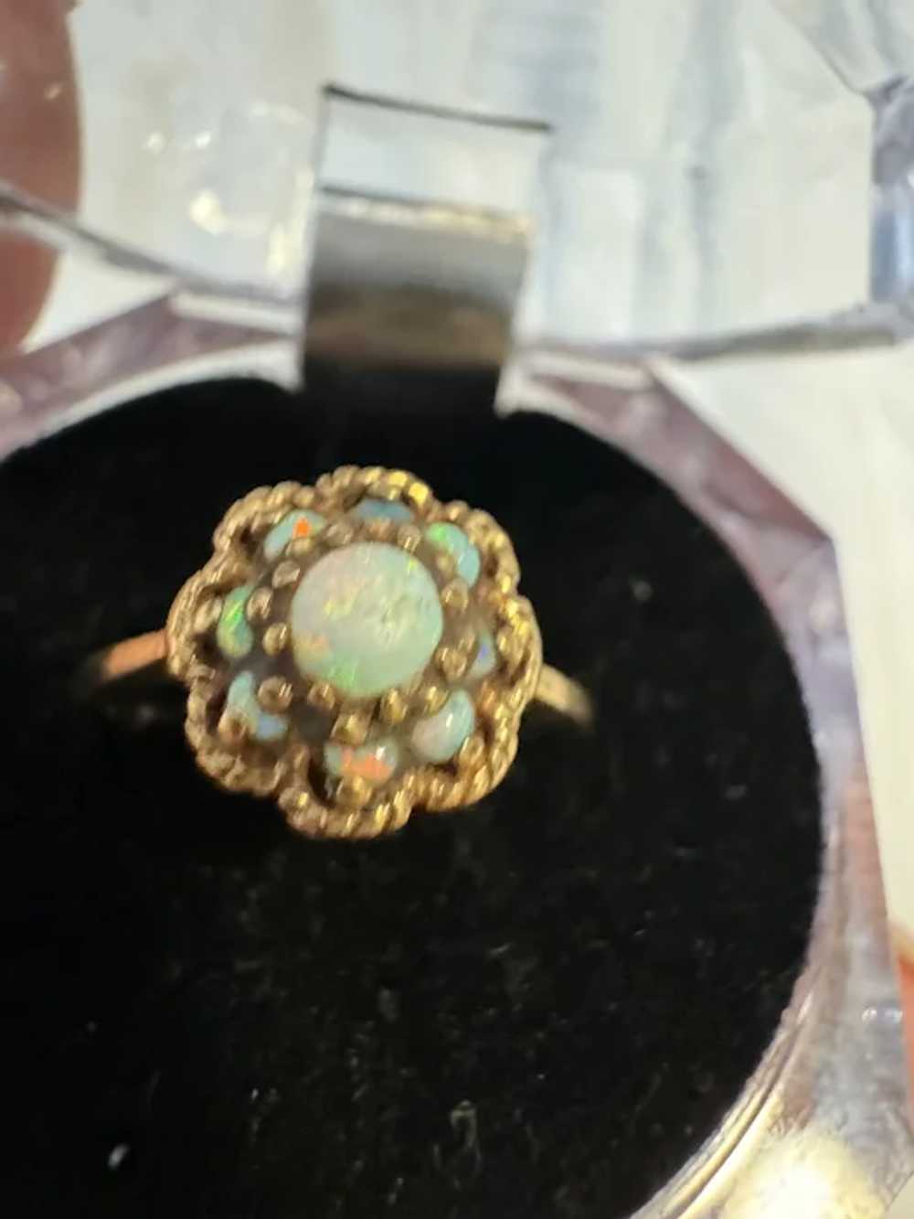 Antique Victorian Gold and Opal 10k Gold RING - image 3