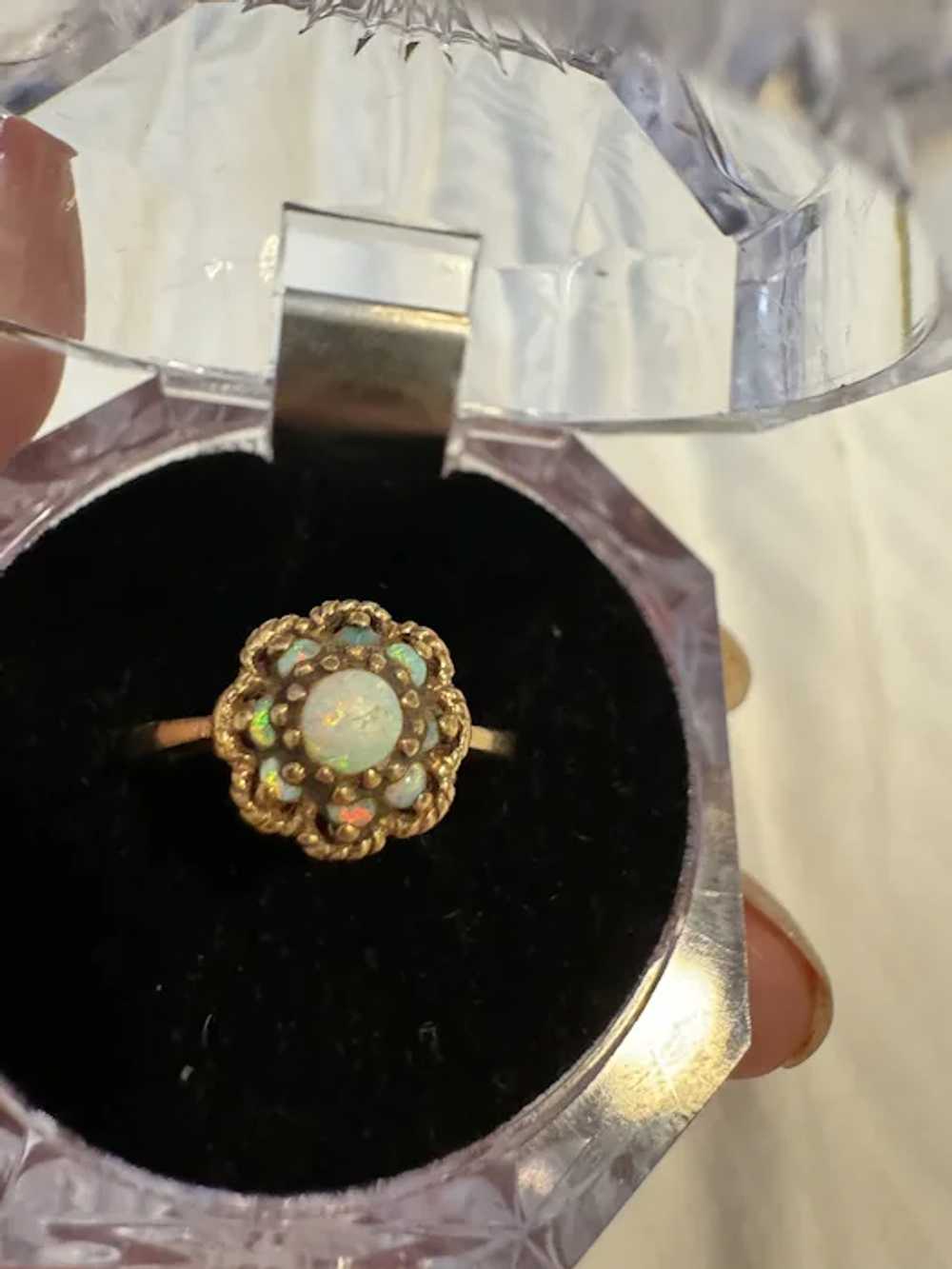 Antique Victorian Gold and Opal 10k Gold RING - image 7