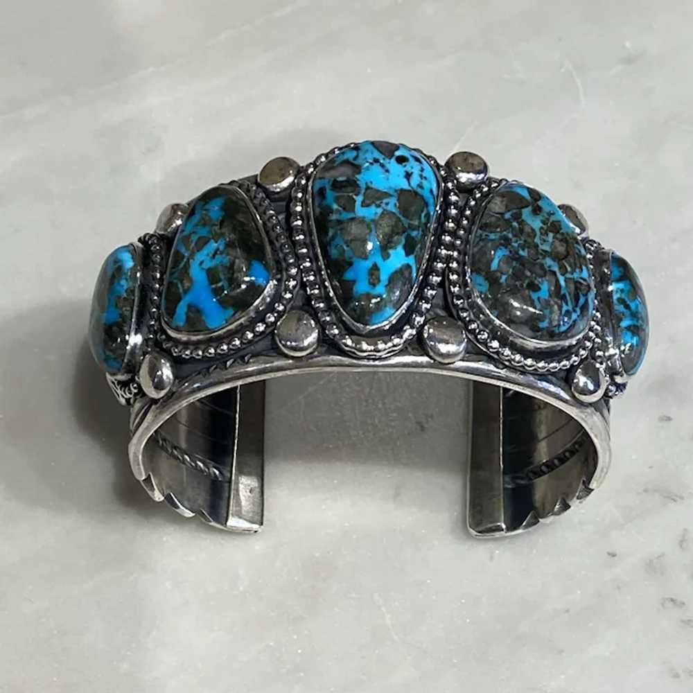 Turquoise Cuff Bracelet by Jeanette Dale - image 2