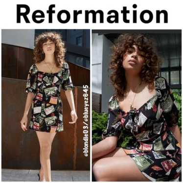 Reformation “Sette” dress in postcards print 0