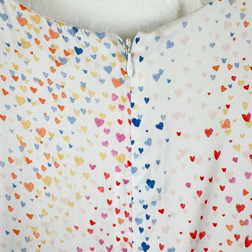 Hutch Multi Color Heart Maxi Dress White Satin Hi… - image 10