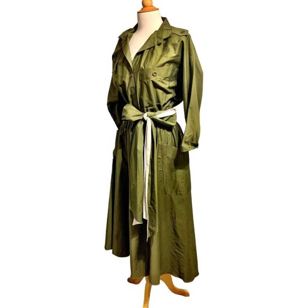 Vintage 1950s Susie Hayward Military Style Green … - image 8