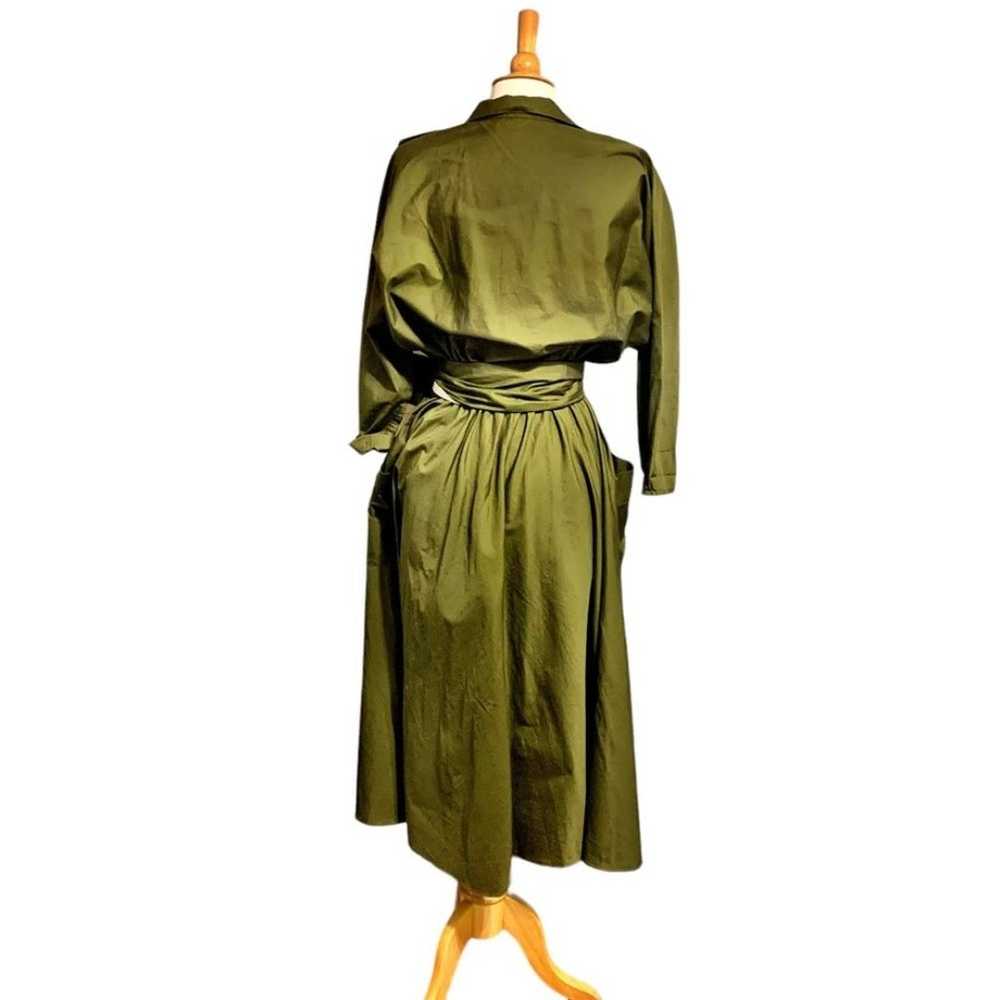 Vintage 1950s Susie Hayward Military Style Green … - image 9