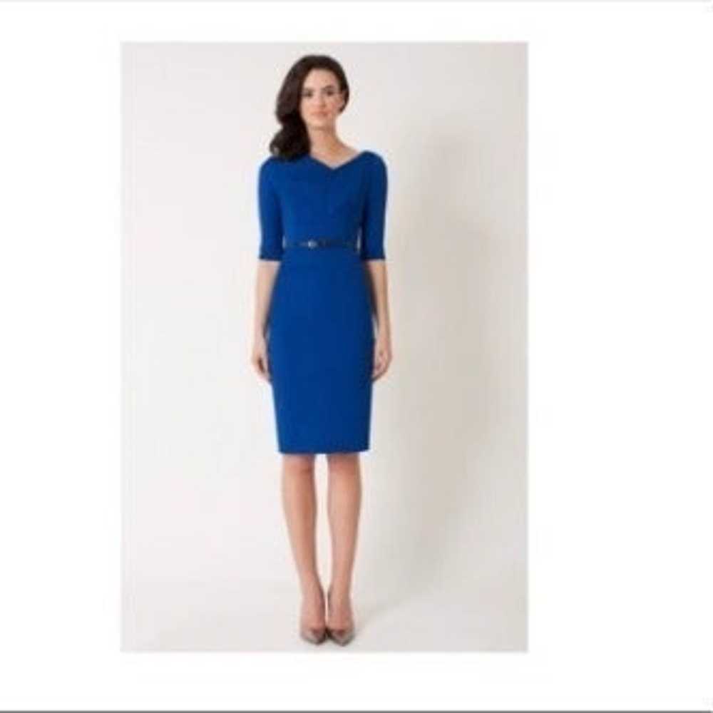 Classic Belt Jackie O Sheath Dress Sz 12 - image 2