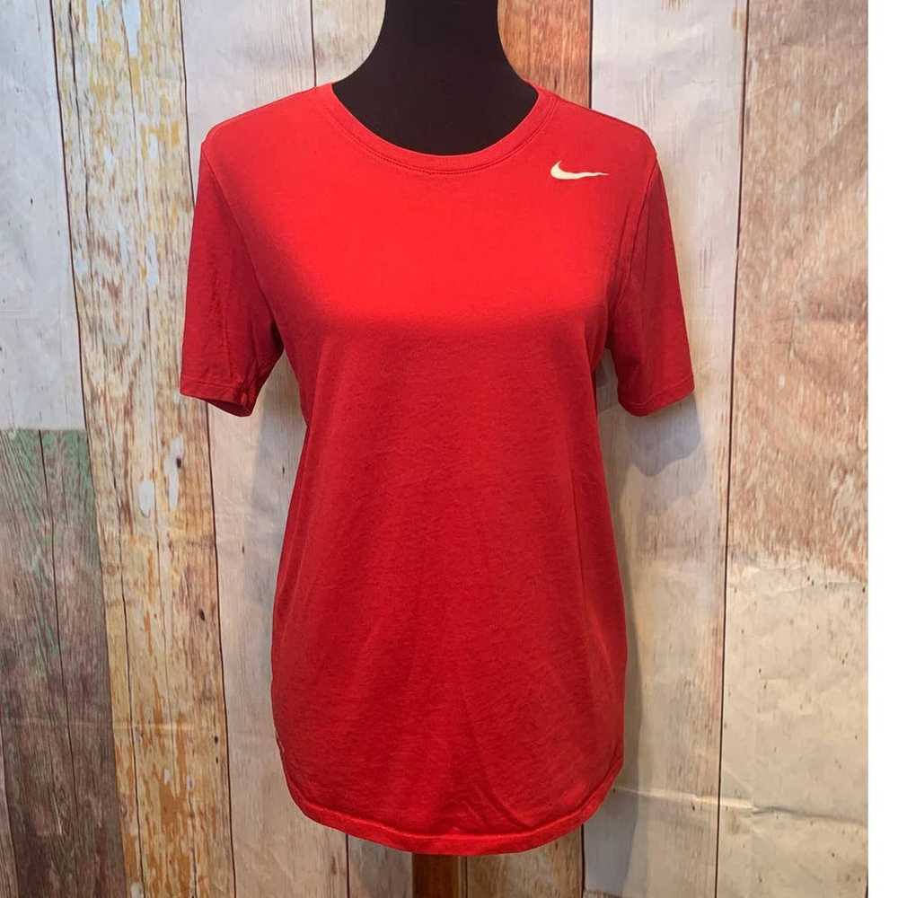 Nike Mens Small Red Althletic Cut Dri Fit Short S… - image 1