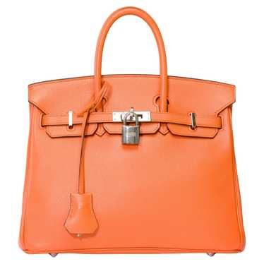 HERMES Bright Birkin 25cm handbag in Orange Epsom 