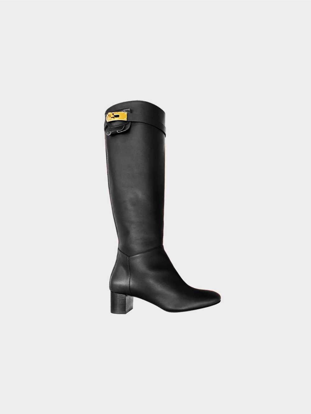 Hermès 2020s Black Calfskin Story 50 Boots - image 1