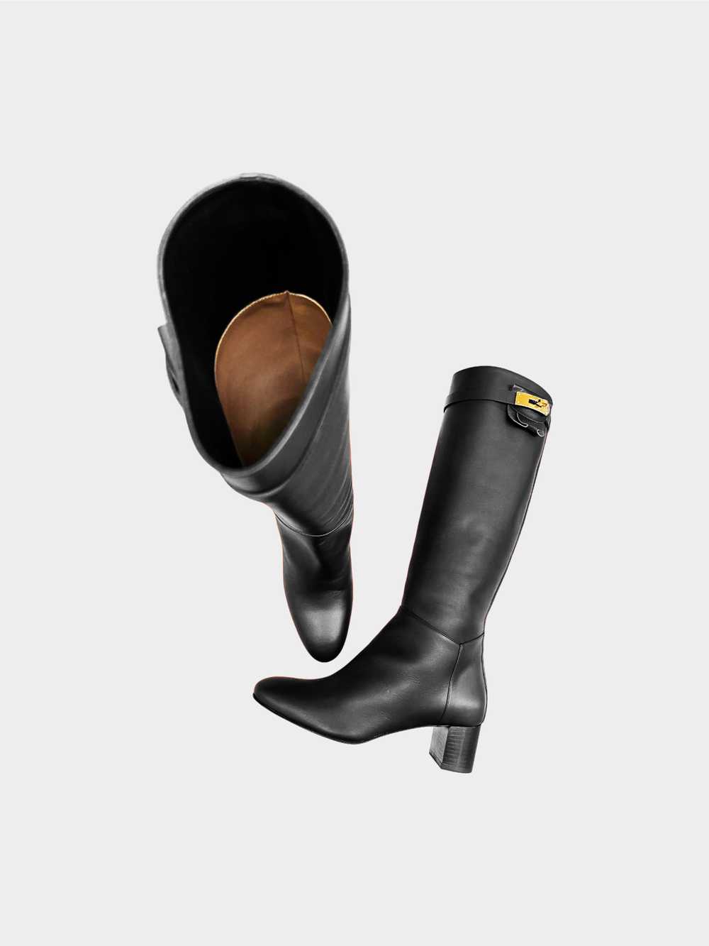 Hermès 2020s Black Calfskin Story 50 Boots - image 2