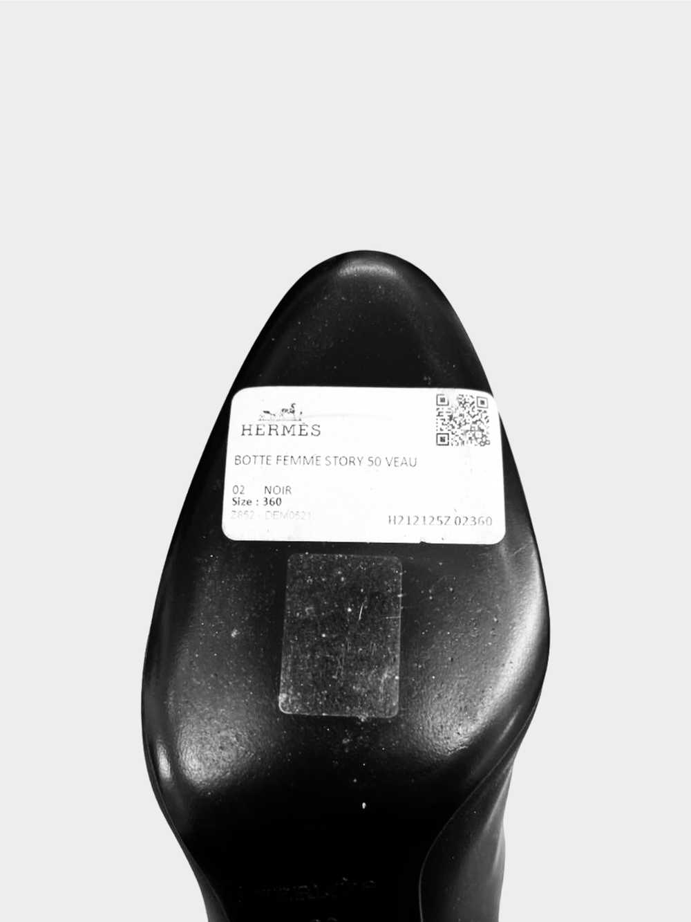 Hermès 2020s Black Calfskin Story 50 Boots - image 5
