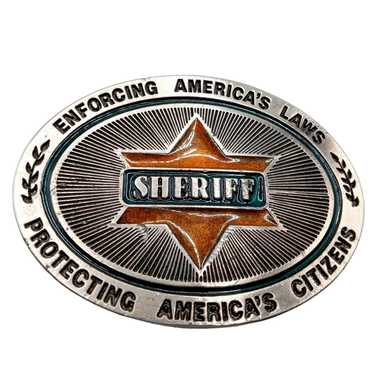 Vintage Sheriff Belt Buckle Patrol Sheriffs Depar… - image 1
