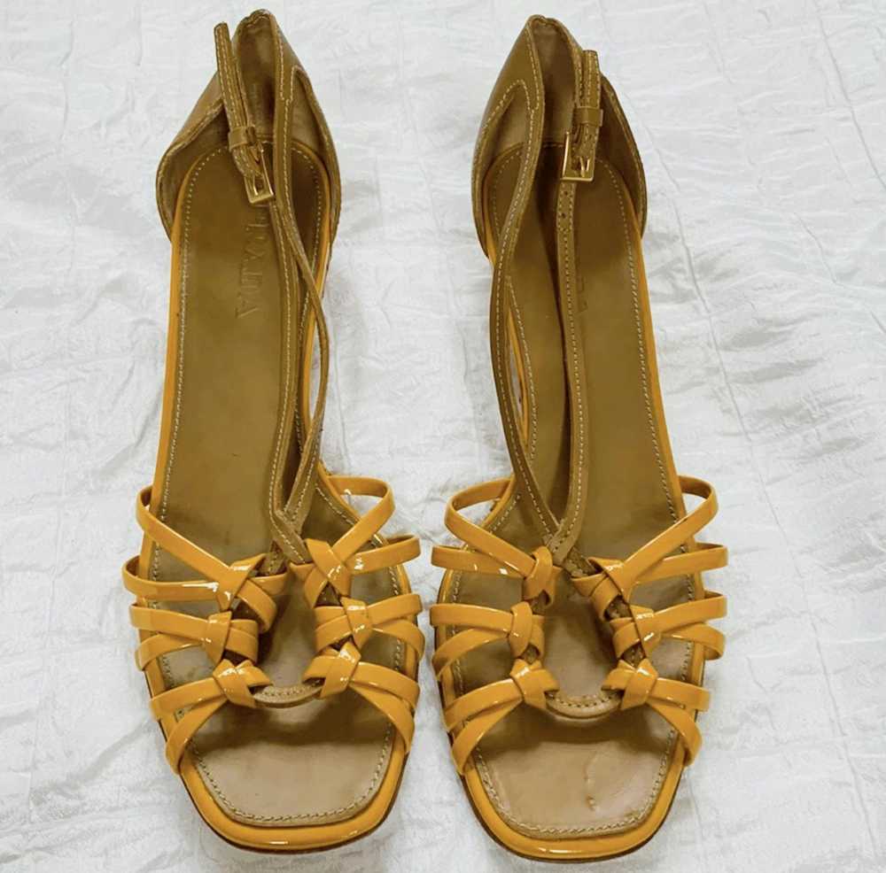 Prada Authentic Prada Yellow Rattan Sandals Size … - image 1