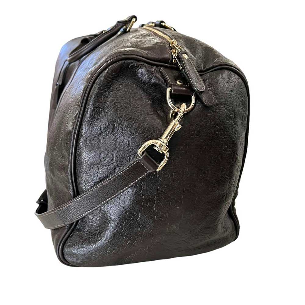 Gucci Gucci Monogram Leather Duffle Bag - image 4