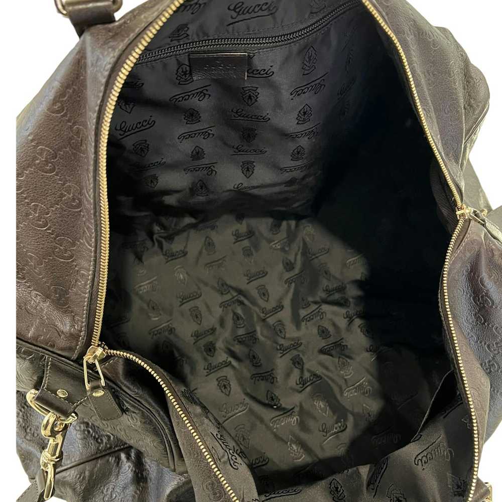 Gucci Gucci Monogram Leather Duffle Bag - image 8