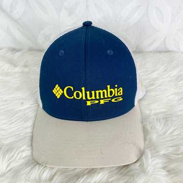 Columbia Brand PFG Men Ballcap FlexFit Hat Size: L/XL Color: Green &White  (NWTs)