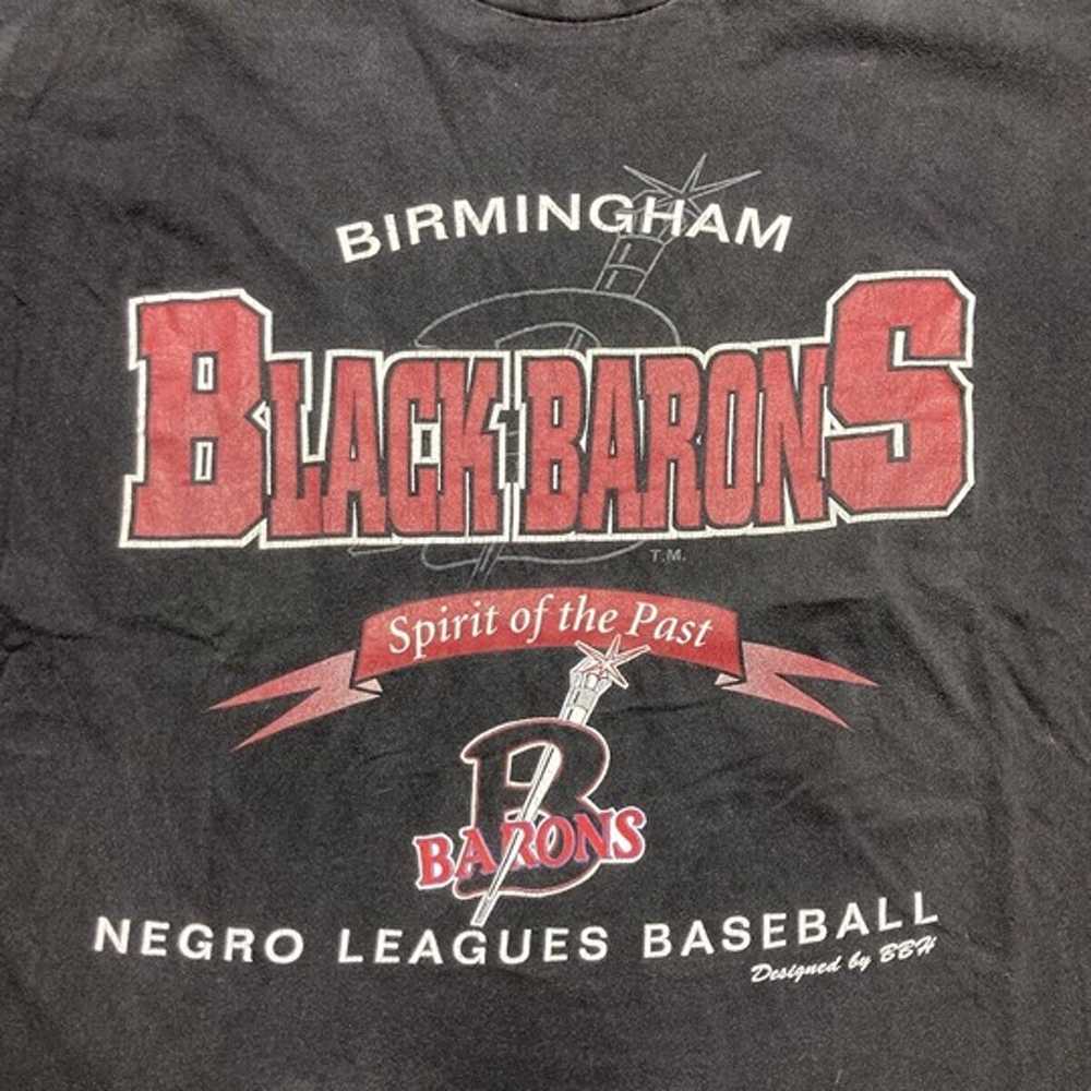Vintage 90s Birmingham Black Barons NLB T Shirt N… - image 2