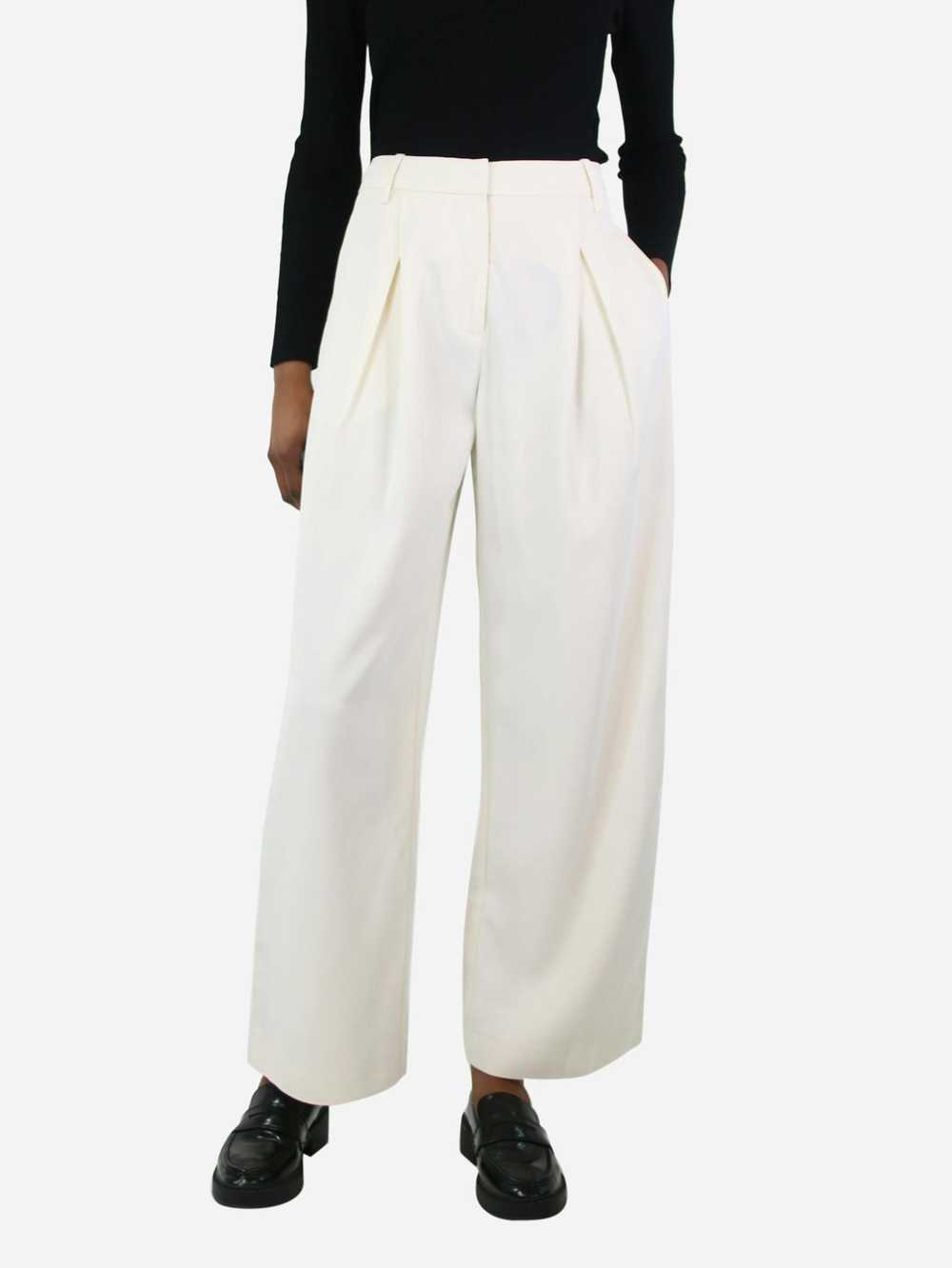 CO Cream pleated trousers - size UK 4 - image 1