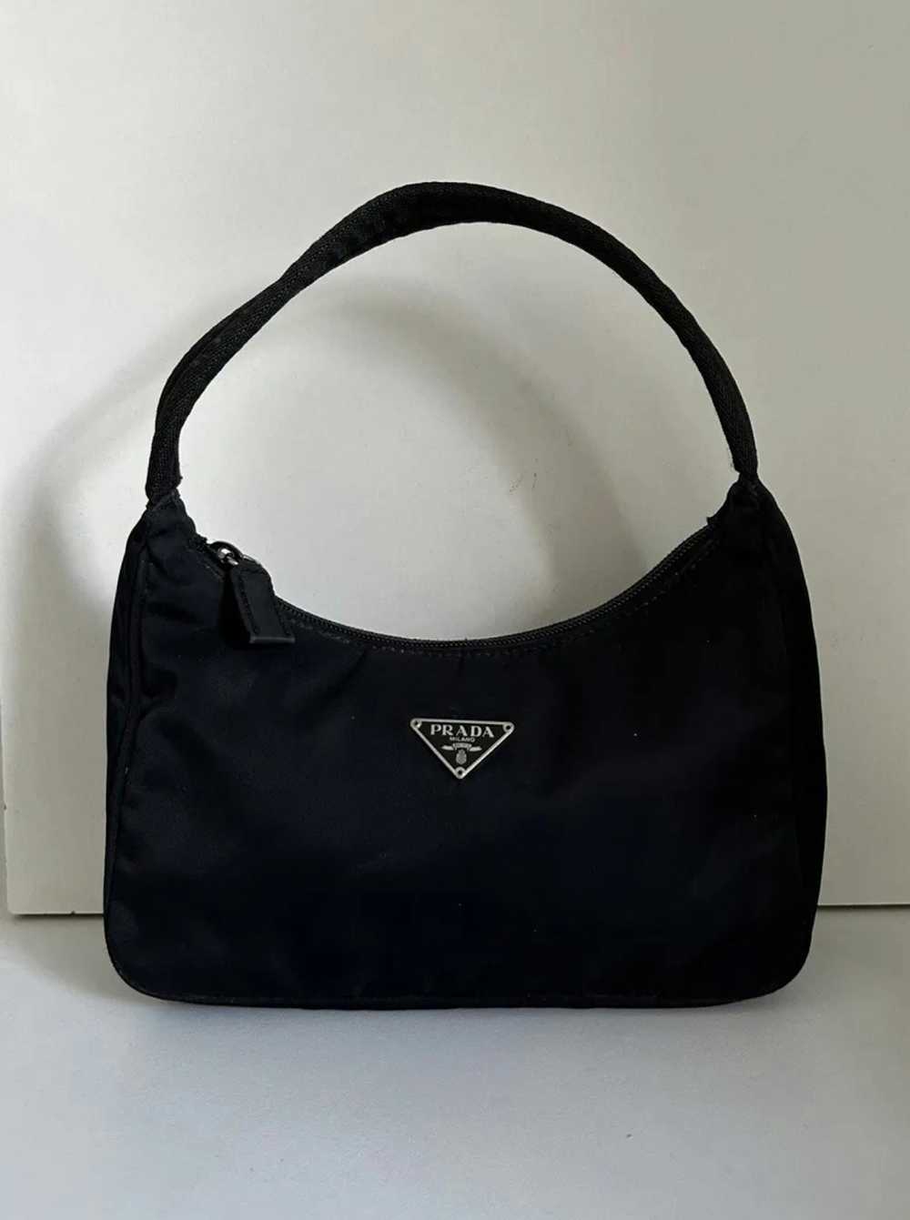 Prada Prada black hobo nylon tessuto shoulder bag - image 1
